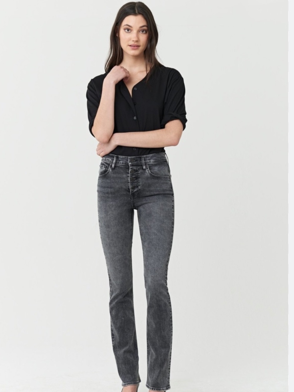 3x1 Poppy Slim Boot Jeans in Agdon Gray NEW with tags